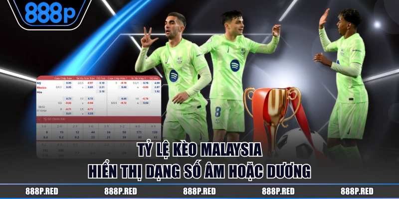 Tỷ lệ kèo Malaysia hiển thị dạng số âm hoặc dương